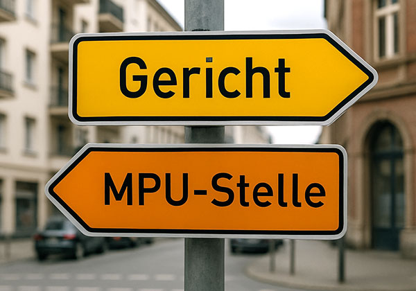 Grundlegender Unterschied zwischen Gericht und MPU